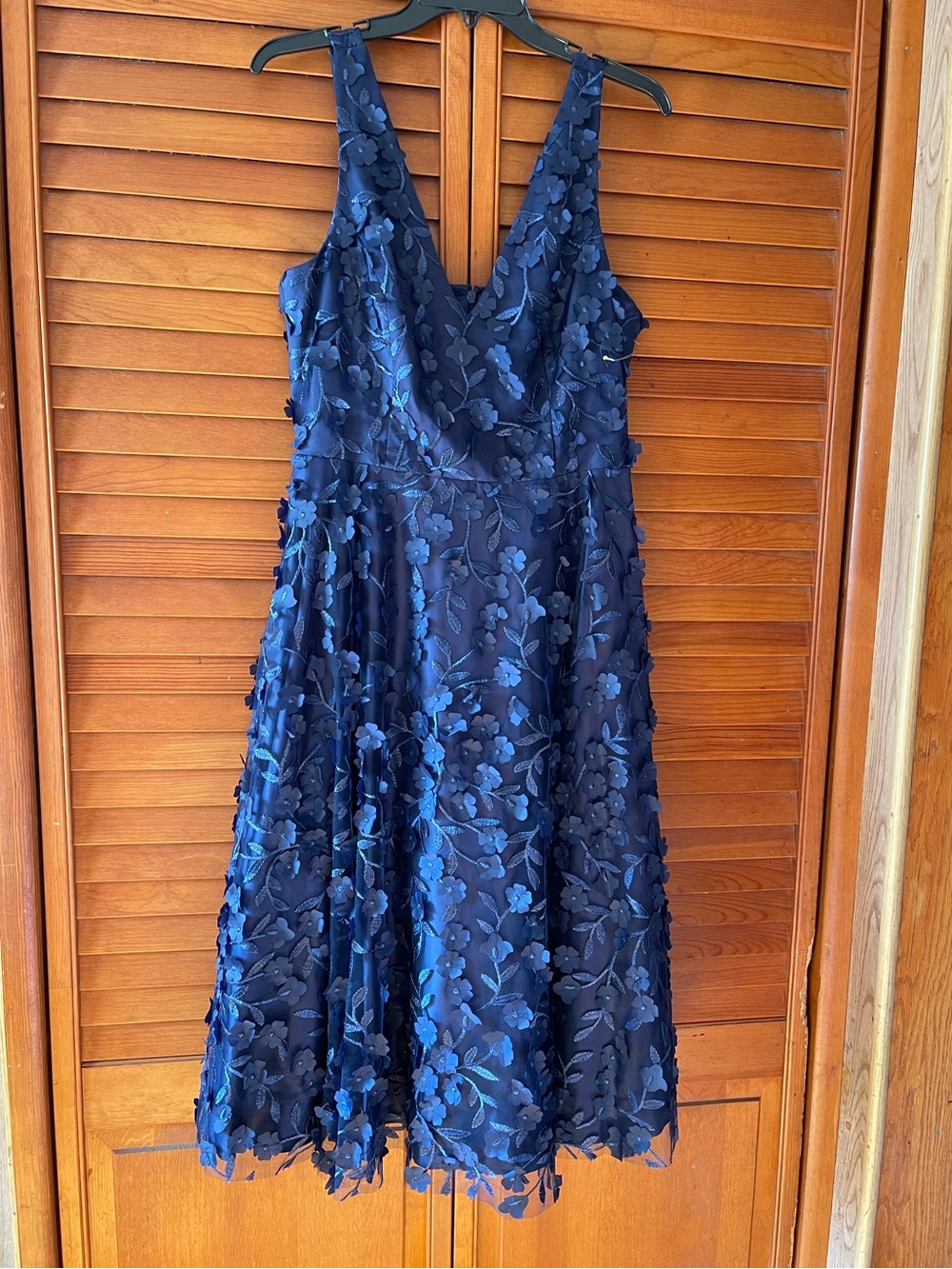 Eliza J V Neck Fit and Flare Dress. Size 10 Women #522 - Picture 2 of 8
